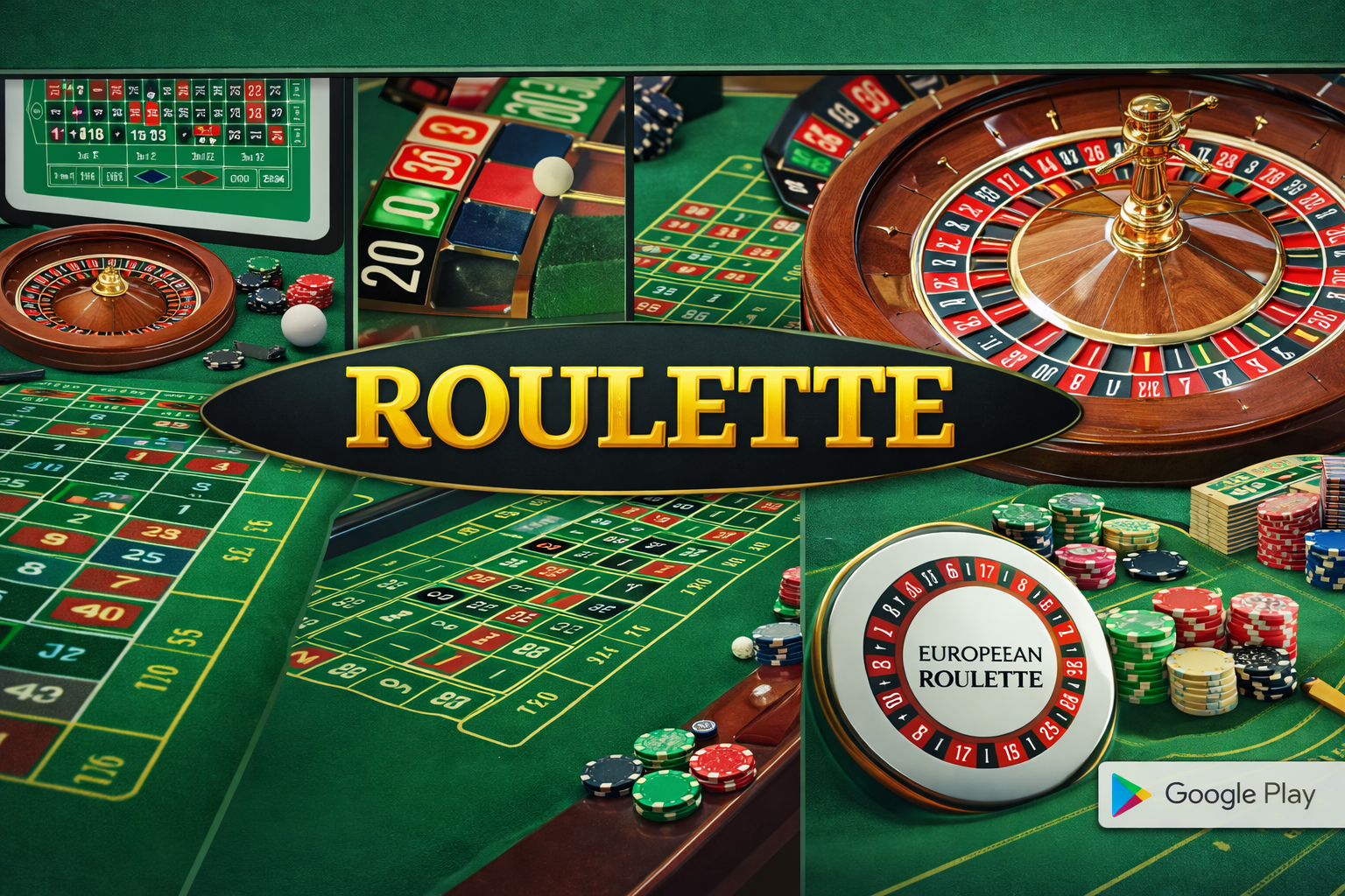Bánh xe roulette với poker