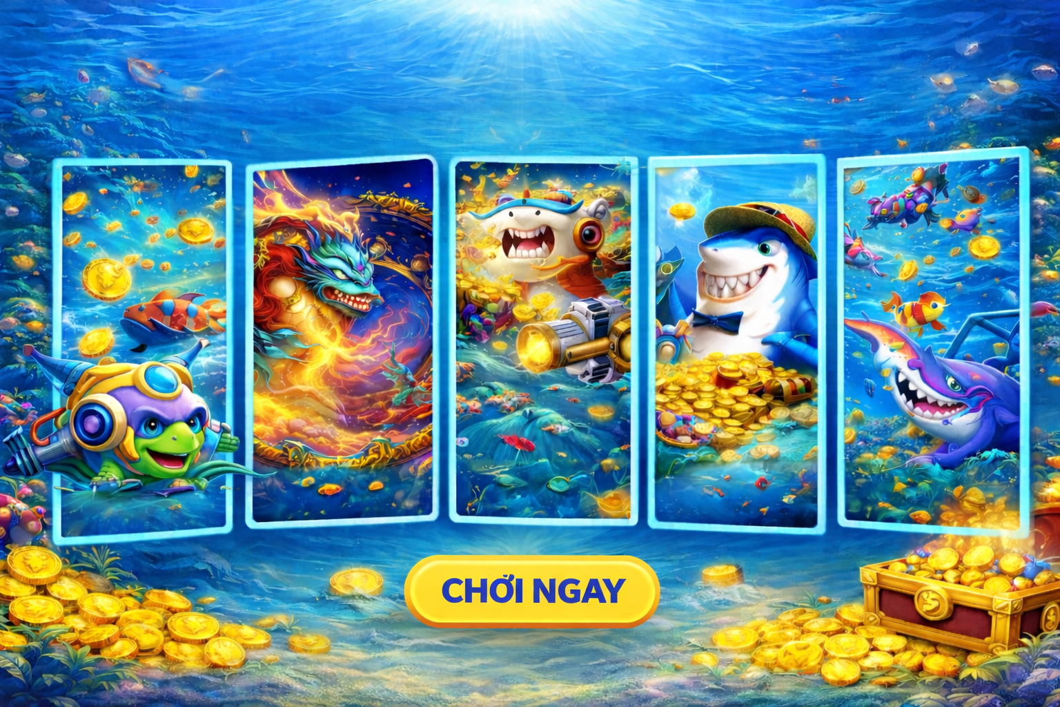 Chơi ngay bắn cá đổi thưởng với kho báu dưới biển