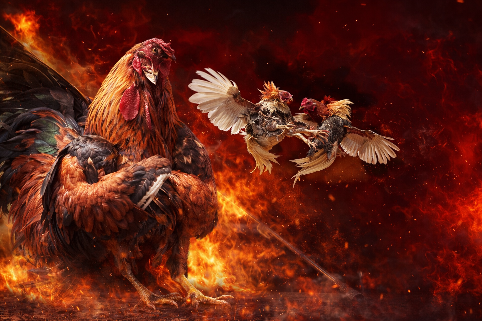 Cuộc đấu gà trong lửa dữ