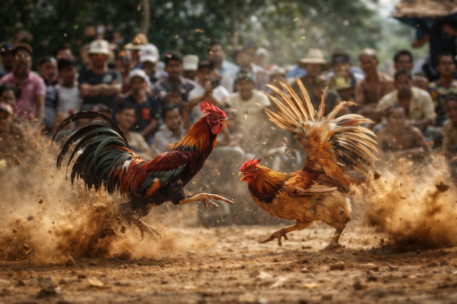 Đấu gà giữa hai chiến kê