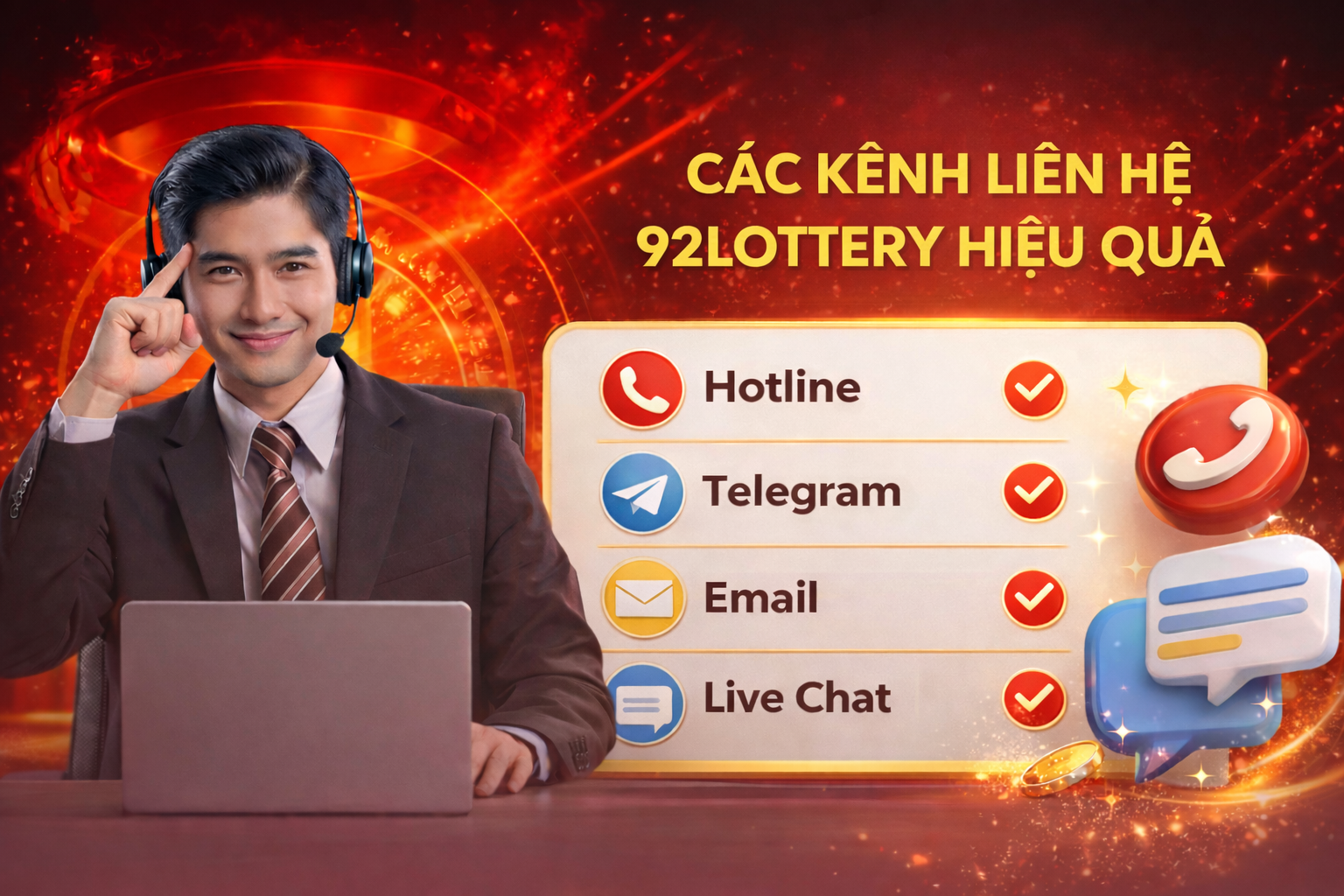 Dịch vụ khách hàng 92Lottery hiệu quả