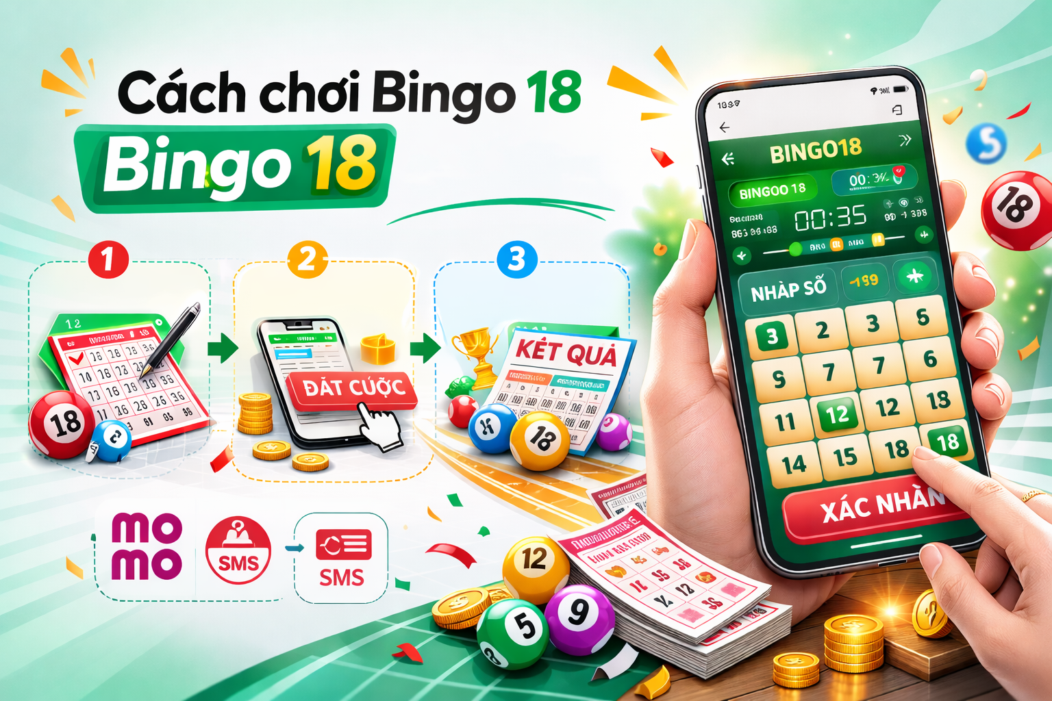 Hướng dẫn chơi Bingo 18 dễ dàng
