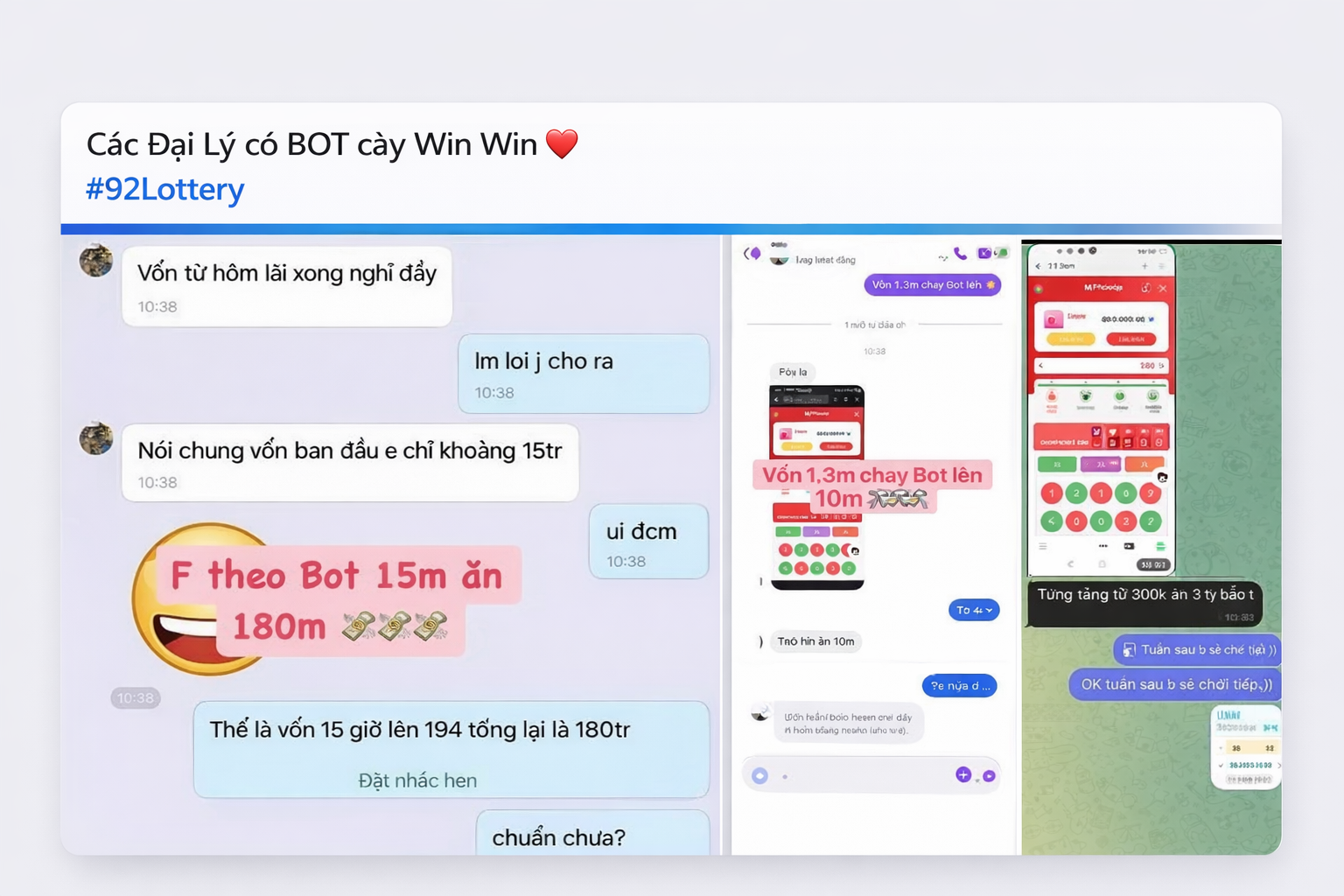 Khuyến mãi BOT 92Lottery