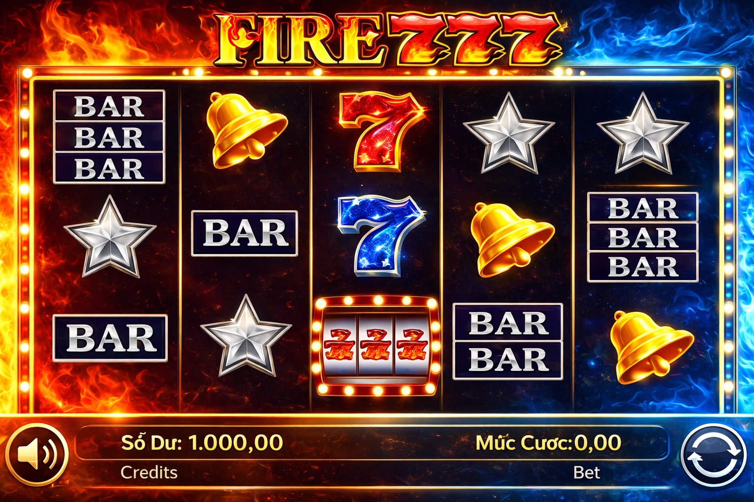 Máy xèng Fire 777 rực lửa